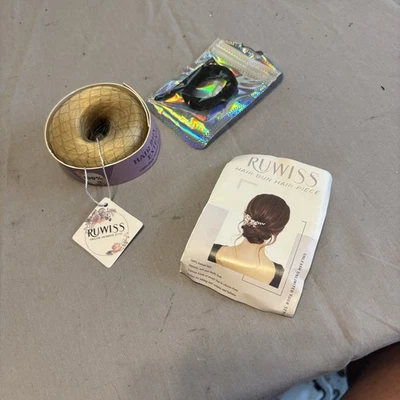 Extensión de moño de cabello Ruwiss cabello humano rubio nuevo Foto 1 de 4