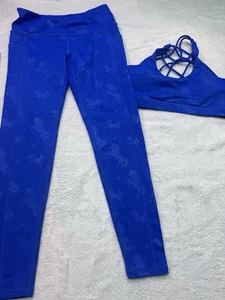 Constantly Varied Gear CVG women's Blue Unicorn Print sports bra And Leggings M - Picture 1 of 14