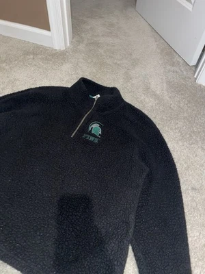 Michigan State Spartans Mujer Grande Rosa Victoria's Secret Vellón Cuarto Cremallera Foto 1 de 4