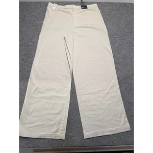 Express Damen Cropped Wide Leg High Rise Hose Größe 14 Beige Neu mit Etikett - Bild 1 von 7
