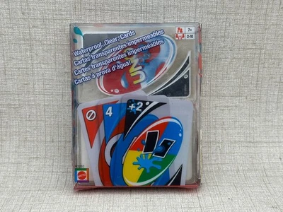 UNO H2O Waterproof Clear Plastic Cards Travel Camping Game By Mattel - Image 1 of 4