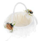  White Lace Flower Basket Bridesmaid Wedding Keepsake Present