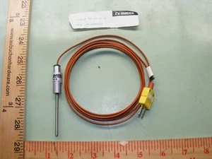 OMEGA THERMOCOUPLE "K" PN. SP-GP-K-6 PROBE 6' FOOT LEAD CONNECTOR - Picture 1 of 6