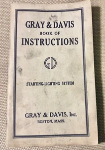 Gray & Davis Boston Book Instructions Car Auto Starting-Lighting System - Picture 1 of 2