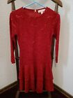 Michael Kors Red Sequin Party Cocktail Dress P / XS 1980s Layer Mini Skirt Style