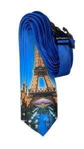 Liquidate Lot of 12 pcs Paris Eiffel Tower Necktie by Ralph Marlin 2053 - Picture 1 of 1