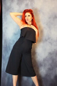 Womens strapless wide leg crop Jumpsuit by Missguided Size UK 6 EU 34 - Picture 1 of 12