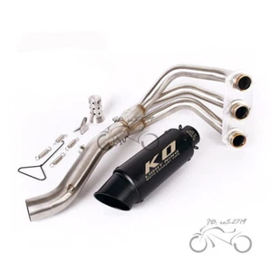 Slip for Yamaha MT-09 Tracer 900 Whole System Black Exhaust Tips Front Link Pipe - Bild 1 von 10