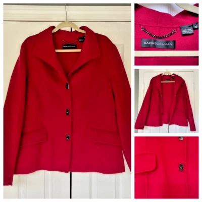 Dana Buchman Women’s Blazer Red Size 16 Angora Wool Blend RN 52002 - Image 1 of 4