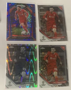 2021-22 Lot (4) Andy Robertson Topps Chrome Mini Diamond /275 + Raywave + Prizm - Picture 1 of 4