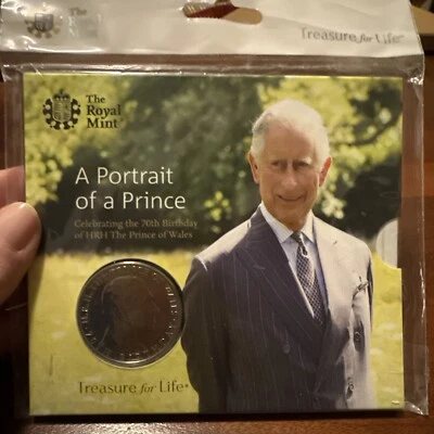 Celebrating the 70th Birthday of HRH The Prince of Wales 2018 £5 Uncirc Coin  - Image 1 of 2