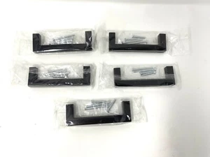 OYX paquete de 5 manijas de gabinete de 4 pulgadas tirones de tocador negro puerta tirón cocina - Imagen 1 de 6