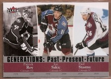 2007-08 Ultra Generations #G2 Patrick Roy Joe Sakic Paul Stastny - NM-MT