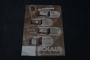 alter Druck Flyer Schaub Radio Reklame Sammler vintage - Bild 1 von 5