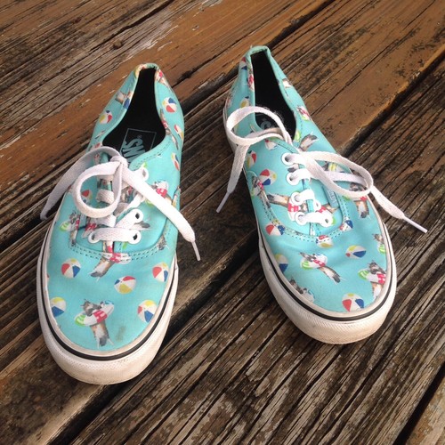 Scarpe da ginnastica Vans Pool Cats taglia 6 5 EU 36 5 rosso acqua da parete tela scarpe da donna