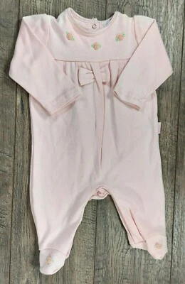 Le Top Ropa Bebé Niña Recién Nacido Rosa Rosebud Pies Conjunto Foto 1 de 3