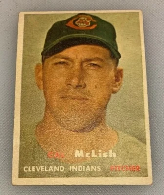 1957 Topps # 364 Cal McLish Baseball Card Cleveland Indians - Image 1 of 2