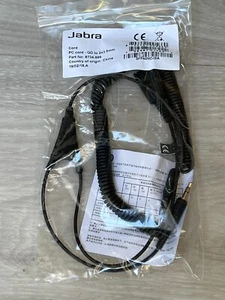 New Jabra Cord QD PC Cord 8734599 Quick Disconnect w/ Dual 3.5 mm Jack - Picture 1 of 3