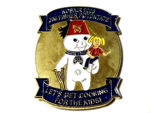SHRINERS ~ 2008 KOSAIR SHRINER POTENTATE ~ LETS GET COOKING LAPEL PIN - Picture 1 of 2
