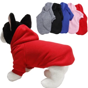 Welpe Kapuzenpullover Mantel Süß Solid Farbe Chihuahua Sweatshirt Warm Jacke P↑ - Bild 1 von 17