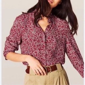 ba&sh Size XS Catty Ruffle-Collar Blouse Button Down - Picture 1 of 8