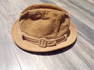 De colección DOBBS FEDORA QUINTA AVENIDA Nueva York PANA SOMBRERO PARA HOMBRE TALLA 7 Marrón Tostado - Imagen 1 de 4
