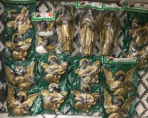 NOS Vintage Brown Angels Christmas Tree Ornaments ~Large Lot~ - Picture 1 of 5