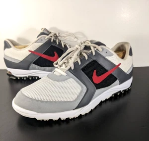 Nike Air Range WP Golf Shoes Size Men's 11.5 White Grey Red (418541-161) - Picture 1 of 16