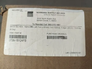 18x24" Klar Polybeutel Flach Offen Top 1-Mil ml 500 Beutel - Bild 1 von 3