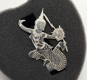 Vintage Sterling Thai Dancer Pin – Hallmarked Siam - Picture 1 of 4