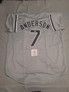 Tim Anderson Autographed/Signed Jersey Beckett COA Chicago White Sox - Picture 1 of 2