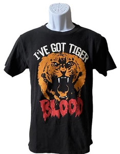 Vintage Iv’e Got Tiger Blood Black T Shirt Size S Charlie Sheen Original - Picture 1 of 7