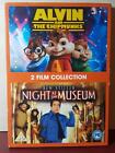 Alvin And The Chipmunks/Night At The Museum (DVD 2-Disc Set) with slip case(J19)