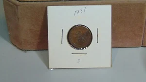 1937 REPUBLIKA CESKOSLOVENSKA 10 HALERU COIN - Picture 1 of 6