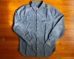 Long Sleeve Front Pocket Denim Shirt Size Small  - Picture 1 of 3