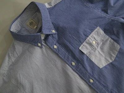 Classic J Press New York white blue check 100% cotton dress shirt XL - Image 1 of 4