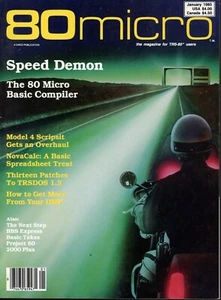80 Micro Magazine January 1985 TRS-80 Tandy Used - Picture 1 of 3