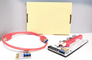 USB 3.0 PCI-E Express 1x auf 16x PCI-E Extender Adapter vertikale Karte 15pin - Bild 1 von 6
