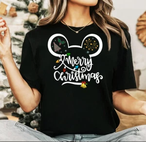2024 Christmas unisex t-shirt,Night before Christmas party gift top, Disney Head - Picture 1 of 5