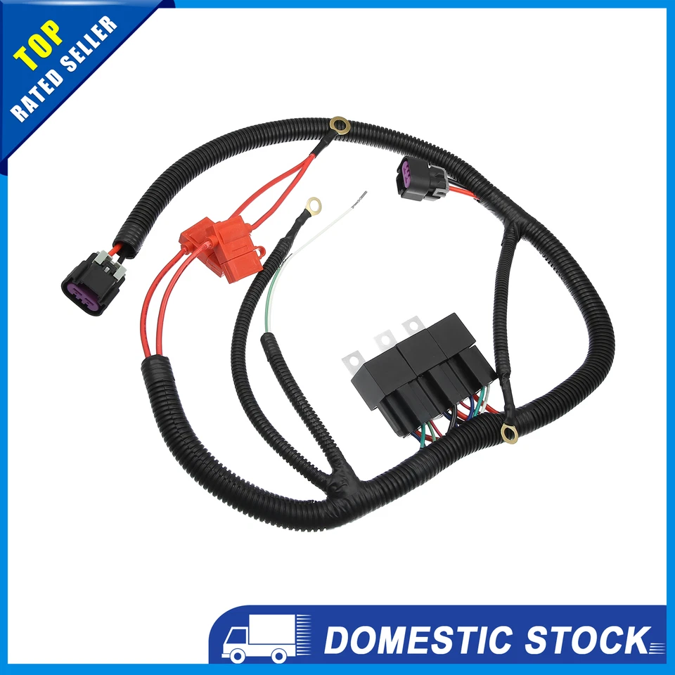 Paquete de 1 arnés de cableado de actualización de ventilador doble eléctrico para GM ECU 99-06 7L5533A226T Foto 1 de 4