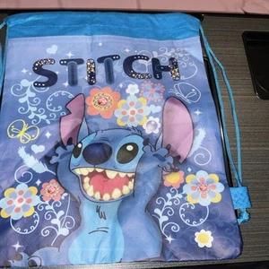 Lilo & Stitch Drawstring Blue Cinch Sack String Backpack School Gym Choose Color - Picture 1 of 22
