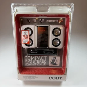 RARE 2006 Coby CS-MP47 Compact MP3 Stereo Speaker System – NEW & SEALED - Picture 1 of 5