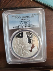 2006 10 Pesos Guanajuato Pr 65  .999  Pcgs Scarse - Picture 1 of 2