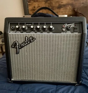 Fender Frontman 15G 15Watt Electric Guitar Amp & Post Audio 20 Ft. Tweed Cable - Picture 1 of 2