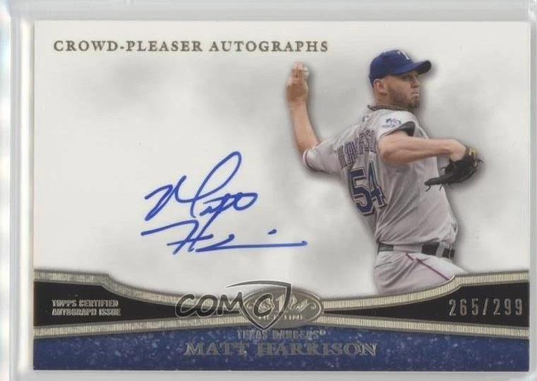 2013 Topps Tier One Crowd-Pleaser Auto /299 Matt Harrison #CPA-MH1 Auto - Image 1 of 2