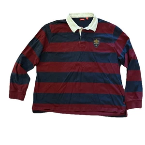 IZOD Vintage Crest Rugby Manica Lunga Bottone 3XLT/3TGL Uomo - Foto 1 di 13