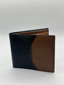 Neu ohne Etikett Vintage Nina Ricci braune und schwarze Leder-Geldbörse für Herren - Bild 1 von 7
