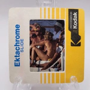 Vintage 1984 Beach Scene Kodak Slide Ektachrome Bikini - Picture 1 of 2