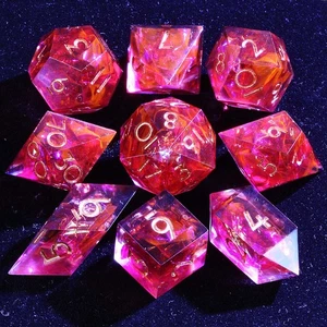 Juego de 9 dados poliédricos D&D núcleo infernal para Dungeons Dragons RPG - Imagen 1 de 3