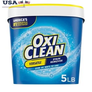 Versatile Stain Remover Powder Oxygen Laundry Cleaner Household Tough Stains 5lb - Imagen 1 de 13